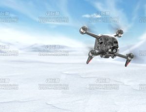 雪山无人机渲染场景C4D工程源文件