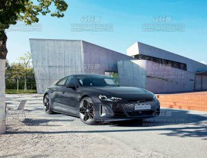 晨间户外汽车渲染场景C4D工程源文件