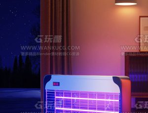 灭蚊器渲染场景C4D工程源文件