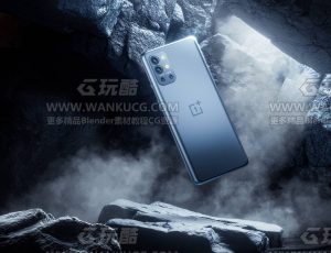 山岩手机渲染场景C4D工程源文件