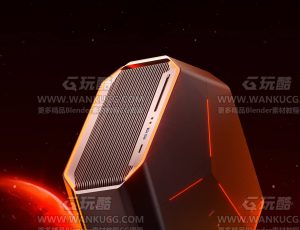 太空主机渲染场景C4D工程源文件