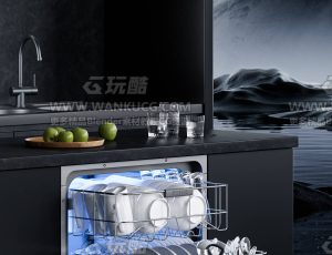 洗碗机渲染场景C4D工程源文件