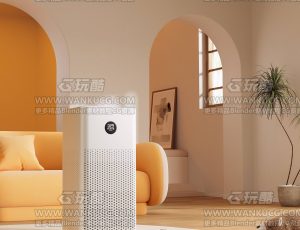 小和煦取暖器渲染场景C4D工程源文件