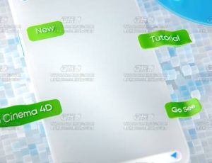 简洁方块渲染场景C4D工程源文件