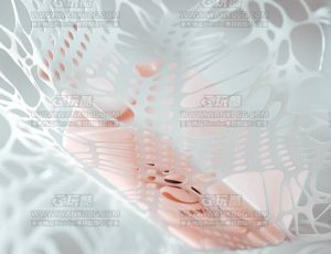 网与瓶子渲染场景C4D工程源文件