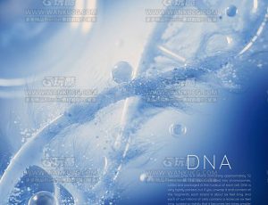医学蓝色氛围DNA渲染场景C4D工程源文件