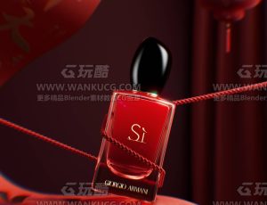 龙年年货节美妆渲染场景C4D工程源文件