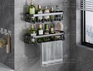 浴室收纳架渲染场景C4D工程源文件