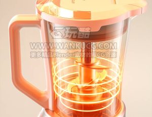 高档榨汁机渲染场景C4D工程源文件