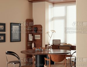 风扇灯中古风渲染场景C4D工程源文件