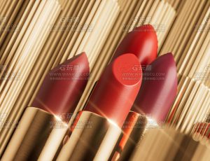 简单口红渲染场景C4D工程源文件