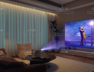 投影仪渲染场景C4D工程源文件