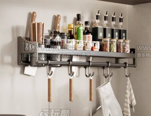 厨房物品置物架渲染场景C4D工程源文件