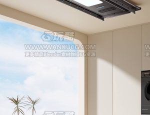 电动衣架渲染场景C4D工程源文件