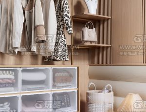 大收纳盒渲染场景C4D工程源文件