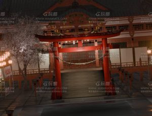 日本寺庙节场景Blend工程源文件