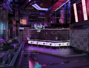 赛博朋克高级游玩中心Blend工程源文件