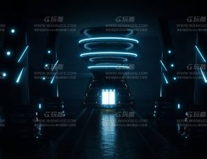 黑暗室内科幻能量大厅Blend工程源文件