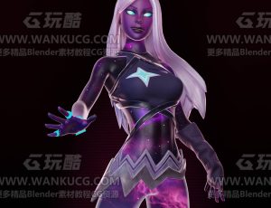 宇宙星球女郎Blender模型