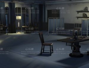 老旧医疗室大厅Blend工程源文件