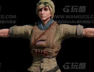 美国女特种兵雇佣兵Blend模型