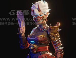 日本盔甲科幻忍者Blend模型