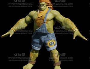 巴西长毛怪战士Blend模型