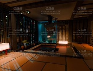 高档赛博朋克卧室Blend工程源文件