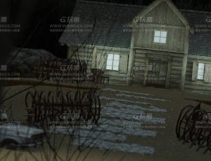 郊区荒废木屋场景Blend工程源文件