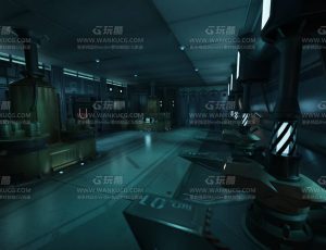 科技蓝色氛围加工室场景Blend工程源文件