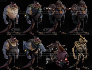 瑞奇与叮当鳄鱼外星人Blend模型