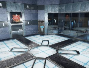 神罗公司电梯大厅Blend工程源文件