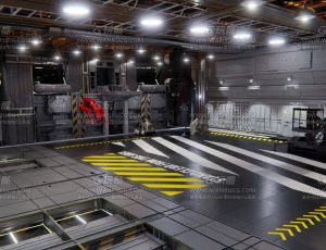 科幻机械加工厂大场景Blend工程源文件