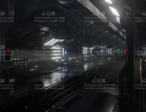 未来科幻长走廊场景Blend工程源文件