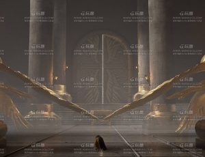 对弈奇幻宫殿大厅场景Blend工程源文件