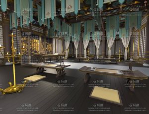 古风大厅场景Blend工程源文件