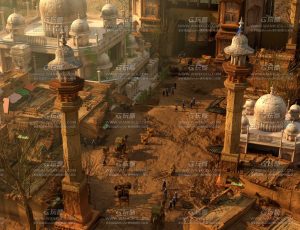 古老印度城镇集市场景Blend工程源文件