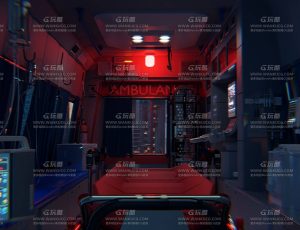 急救救护车场景Blend工程源文件