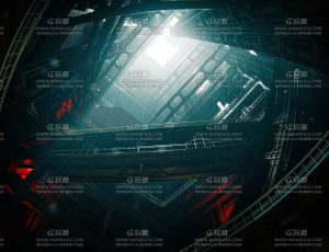 科幻黑暗深邃楼顶Blend工程源文件