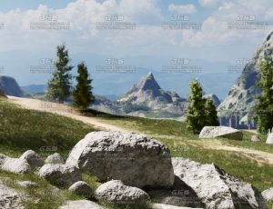 山顶风景场景Blend工程源文件