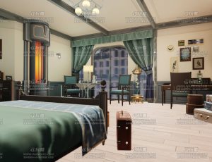 温馨卡通房间场景Blend工程源文件