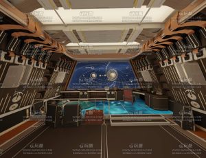 高级科幻星舰船舱场景Blend工程源文件