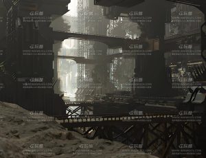 科幻施工工业区场景Blend工程源文件