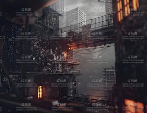 贫困城市哨岗Blend工程源文件