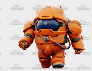 迷你精细小机器人Blend模型