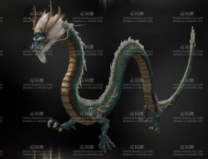 MAYA影视级中国龙神兽神龙青龙蛟龙模型