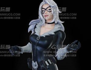 性感长发猫女Blend模型