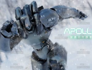 电影级高精度阿波罗机器人Blend模型