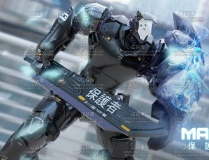 电影级高精度保护者机器人Blend模型