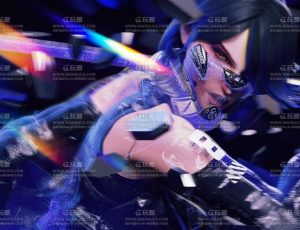 电影级酷炫高级女忍者Blend模型